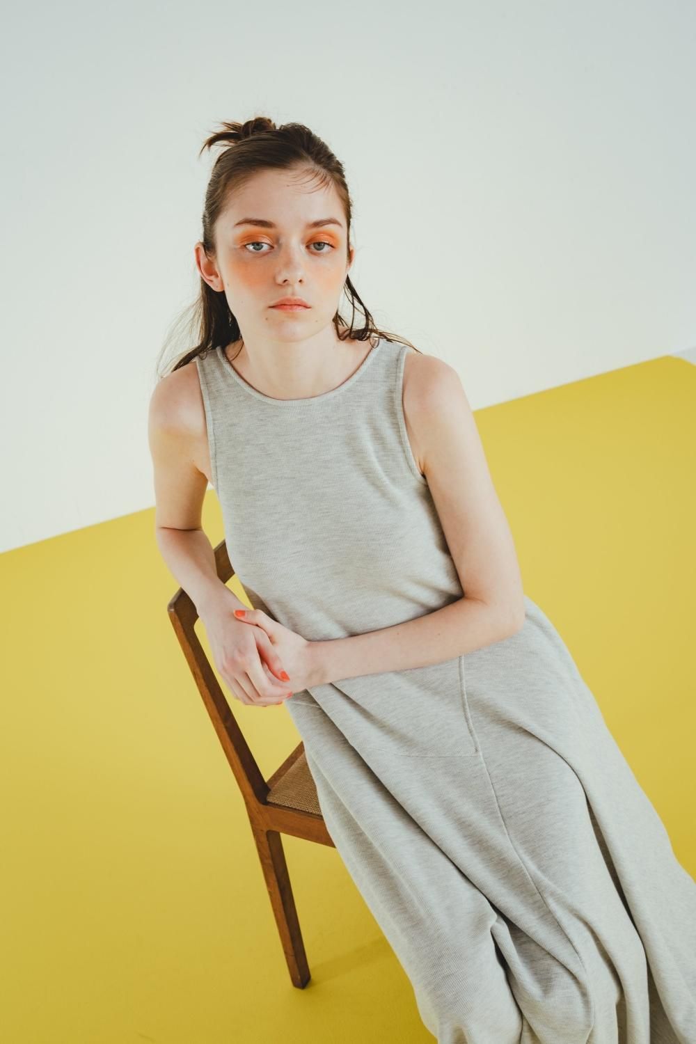 アシメヘムサーマルワンピース(GRAY) - PINUE アシメヘムサーマルワンピース(GRAY) - PINUE