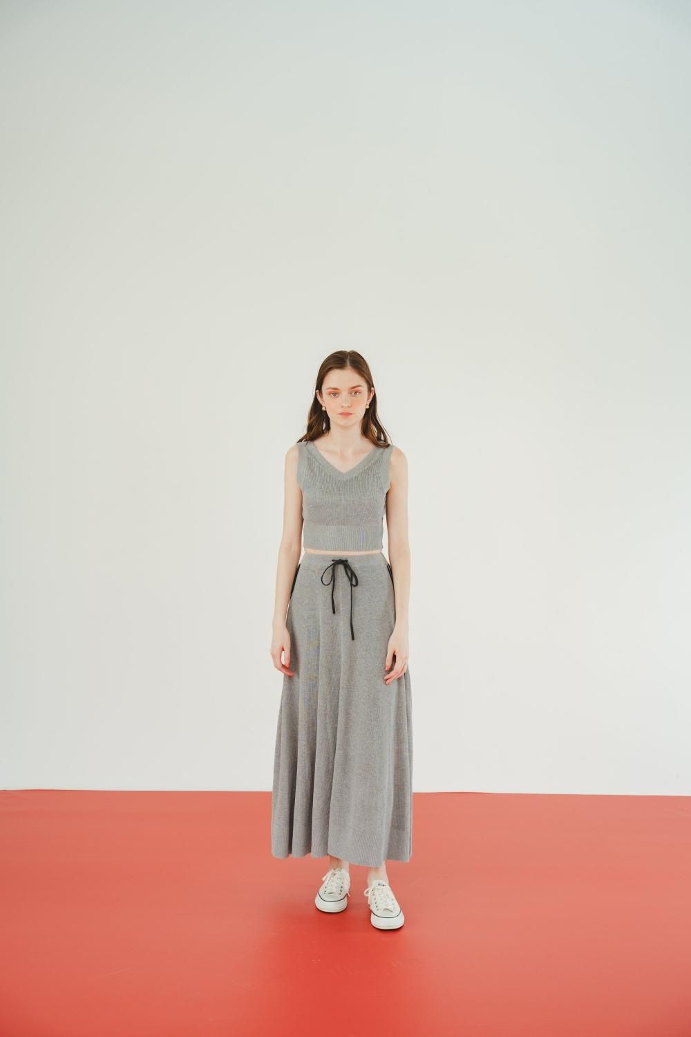 サイドラインニットセットアップ(GRAY) - PINUE サイドラインニットセットアップ(GRAY) - PINUE