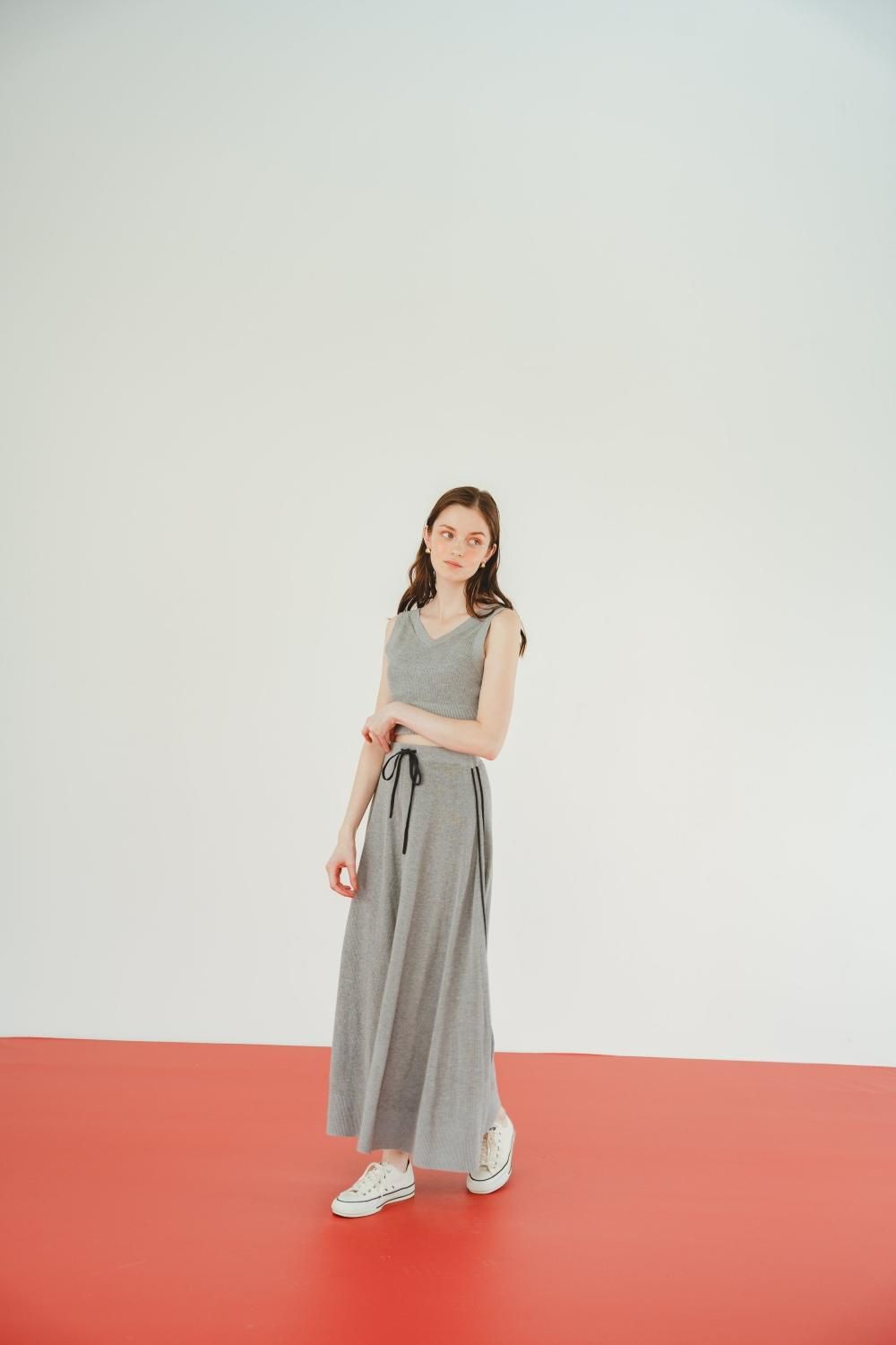 サイドラインニットセットアップ(GRAY) - PINUE サイドラインニットセットアップ(GRAY) - PINUE