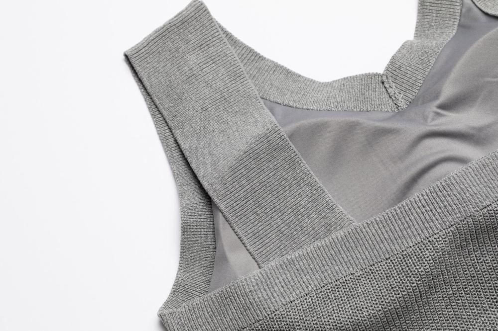 サイドラインニットセットアップ(GRAY) - PINUE サイドラインニットセットアップ(GRAY) - PINUE
