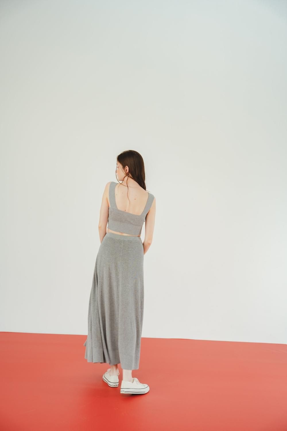 サイドラインニットセットアップ(GRAY) - PINUE サイドラインニットセットアップ(GRAY) - PINUE