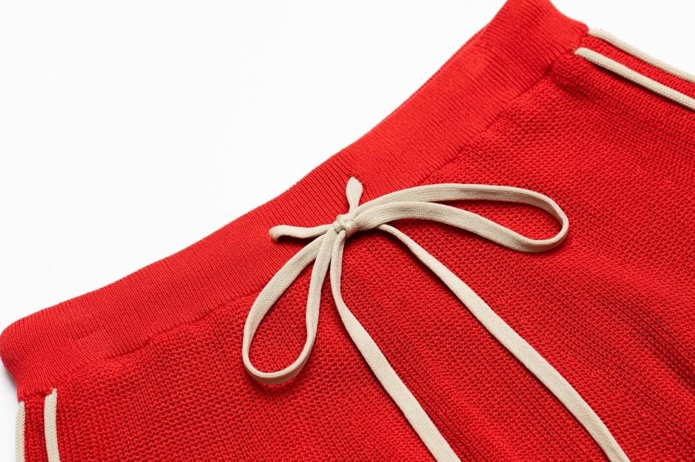 サイドラインニットセットアップ(RED) - PINUE サイドラインニットセットアップ(RED) - PINUE