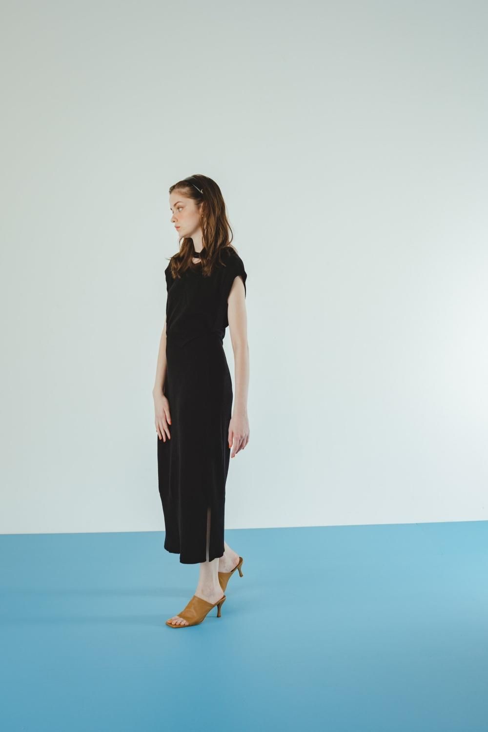ハートトップニットセットアップ(BLACK) - PINUE ハートトップニットセットアップ(BLACK) - PINUE