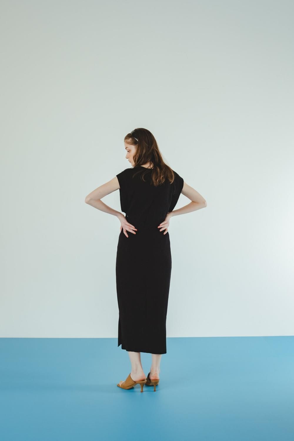 ハートトップニットセットアップ(BLACK) - PINUE ハートトップニットセットアップ(BLACK) - PINUE