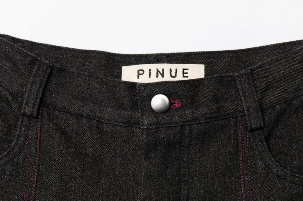 タックデニムパンツ(BLACK) - PINUE タックデニムパンツ(BLACK) - PINUE
