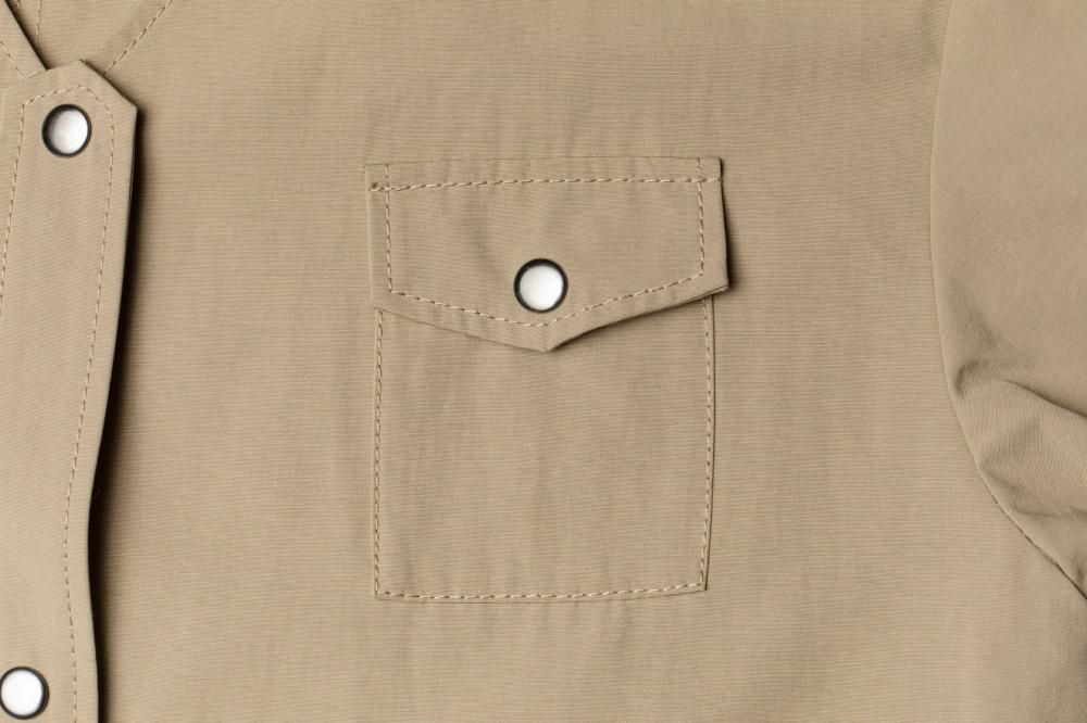 Vネックシャツワンピース（BEIGE） - PINUE