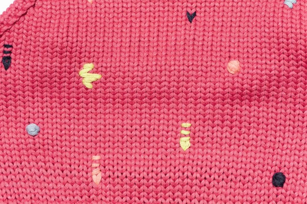 PINUE ハンドステッチニットキャミ&カーデセット ハンドステッチニットキャミ＆カーデセット（PINK） - PINUE
