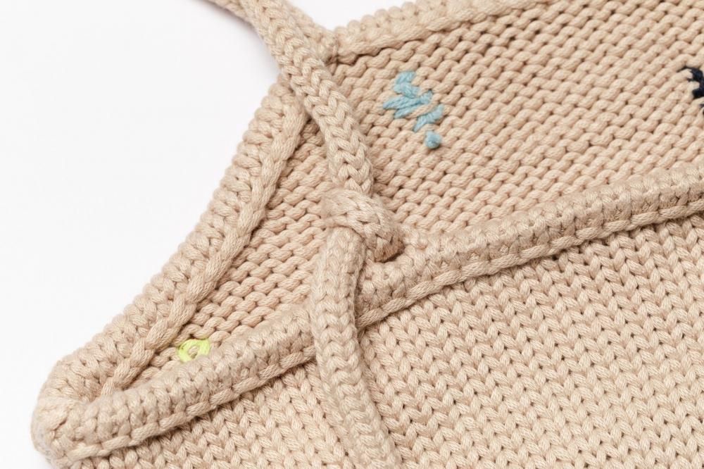 ハンドステッチニットキャミ&カーデセット(BEIGE) - PINUE ハンドステッチニットキャミ&カーデセット(BEIGE) - PINUE
