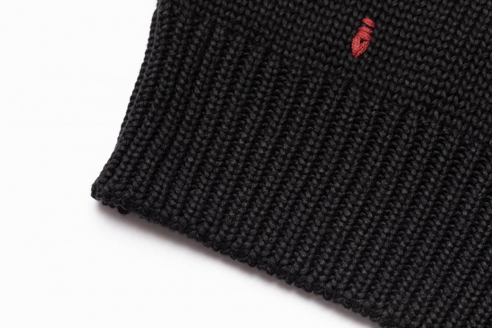 ハンドステッチニットキャミ＆カーデセット（BLACK） - PINUE