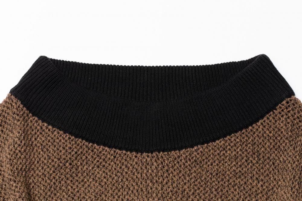 ステッチニットセットアップ（BROWN） - PINUE