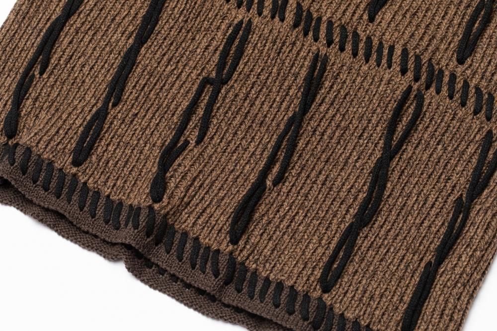 ステッチニットセットアップ(BROWN) - PINUE ステッチニットセットアップ(BROWN) - PINUE