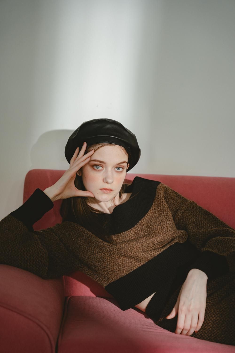 ステッチニットセットアップ(BROWN) - PINUE ステッチニットセットアップ(BROWN) - PINUE
