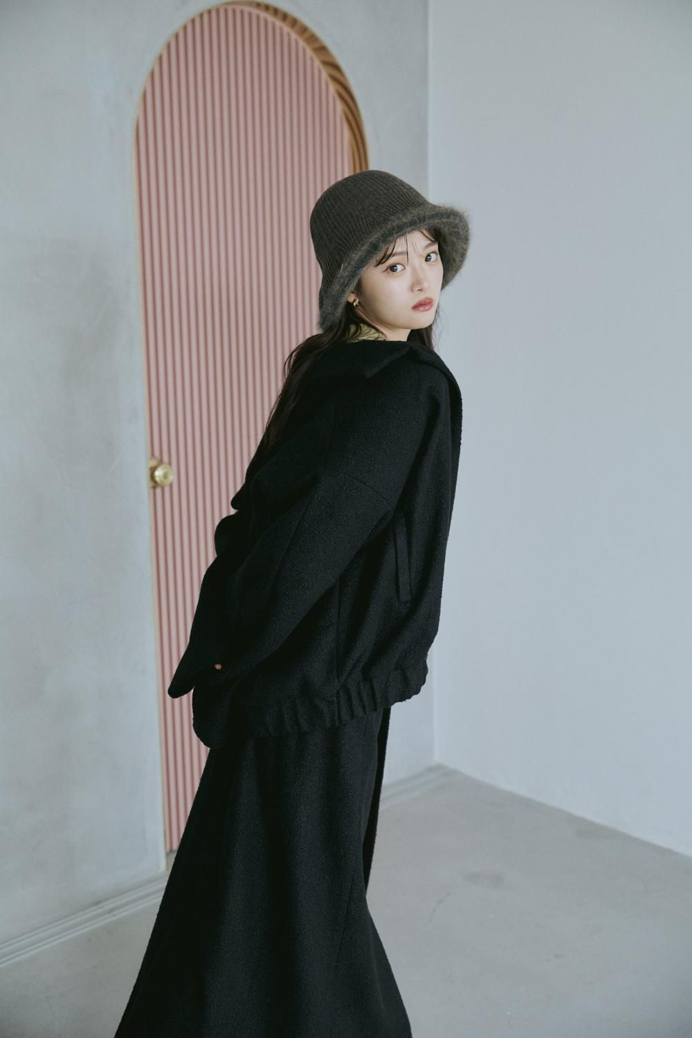 PINUE ブークレラップスカート（BLACK）