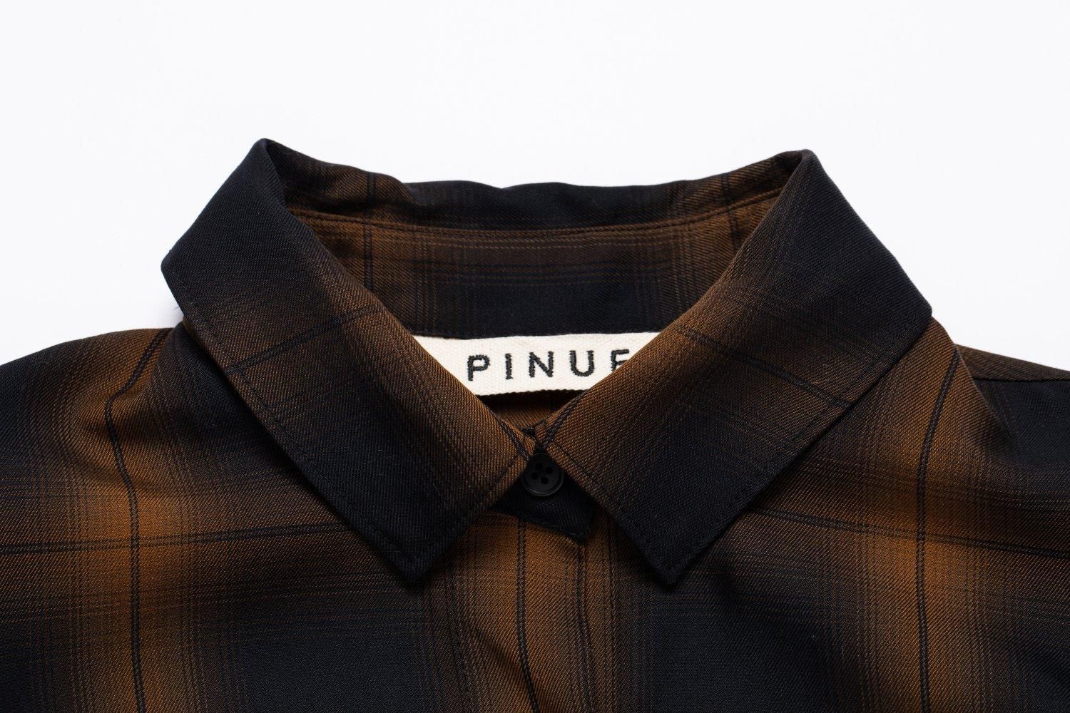 チェックシャツワンピース（NAVY） - PINUE