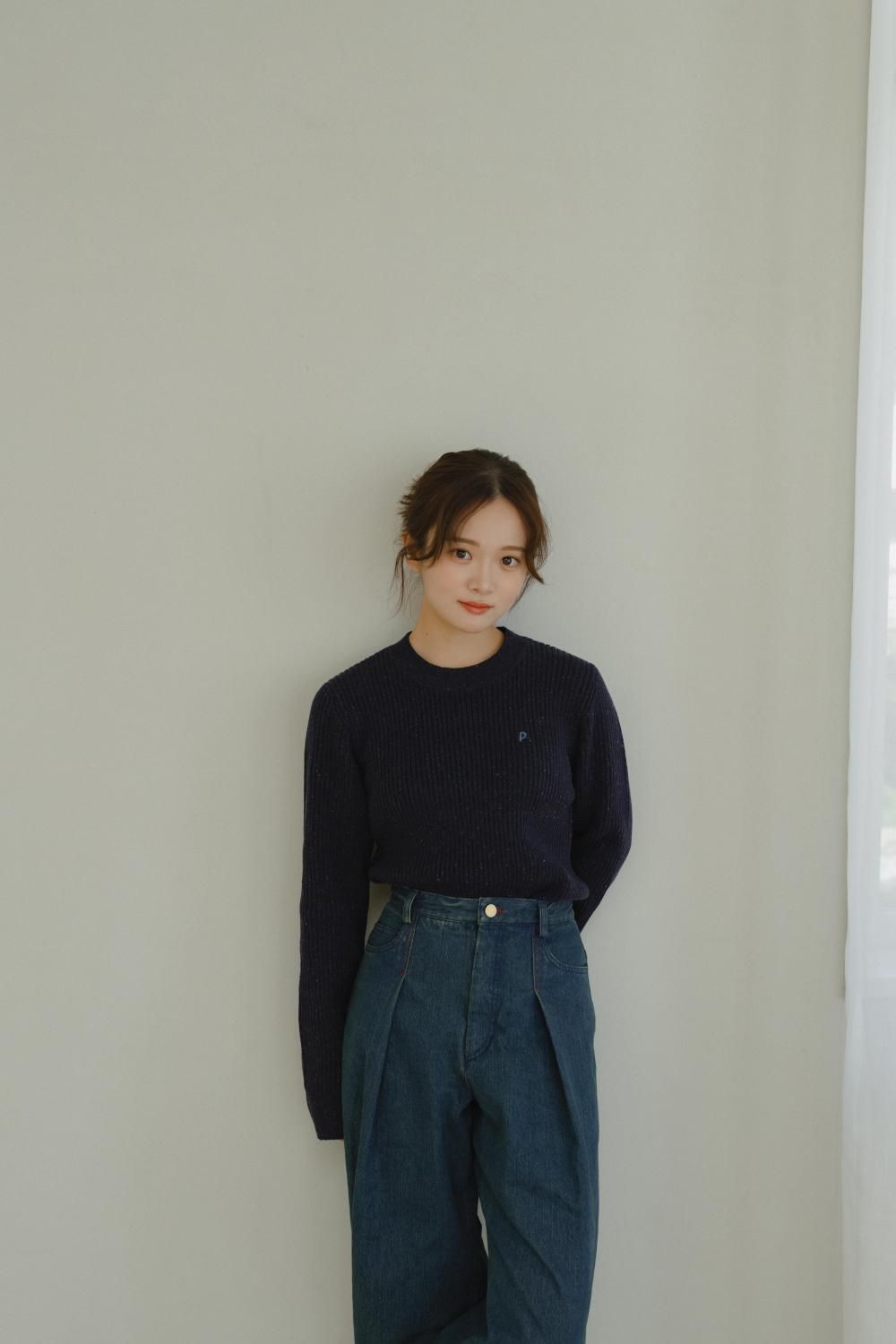 タックステッチデニムパンツ（BLUE） - PINUE