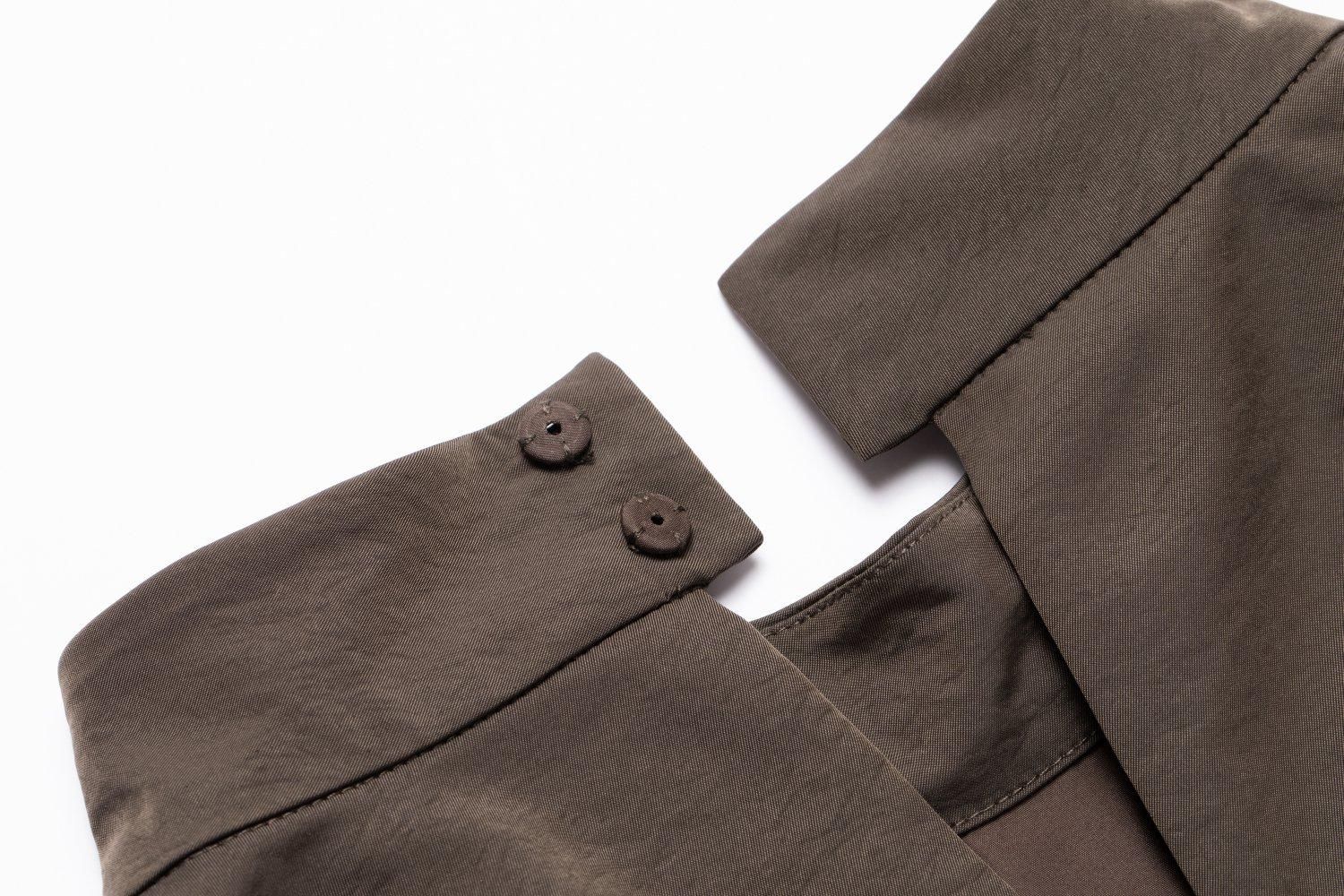 ドレープスリーブドレス(GRAYISH BROWN) - PINUE ドレープスリーブドレス(GRAYISH BROWN) - PINUE