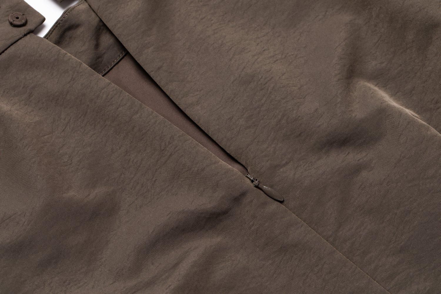 ドレープスリーブドレス(GRAYISH BROWN) - PINUE ドレープスリーブドレス(GRAYISH BROWN) - PINUE