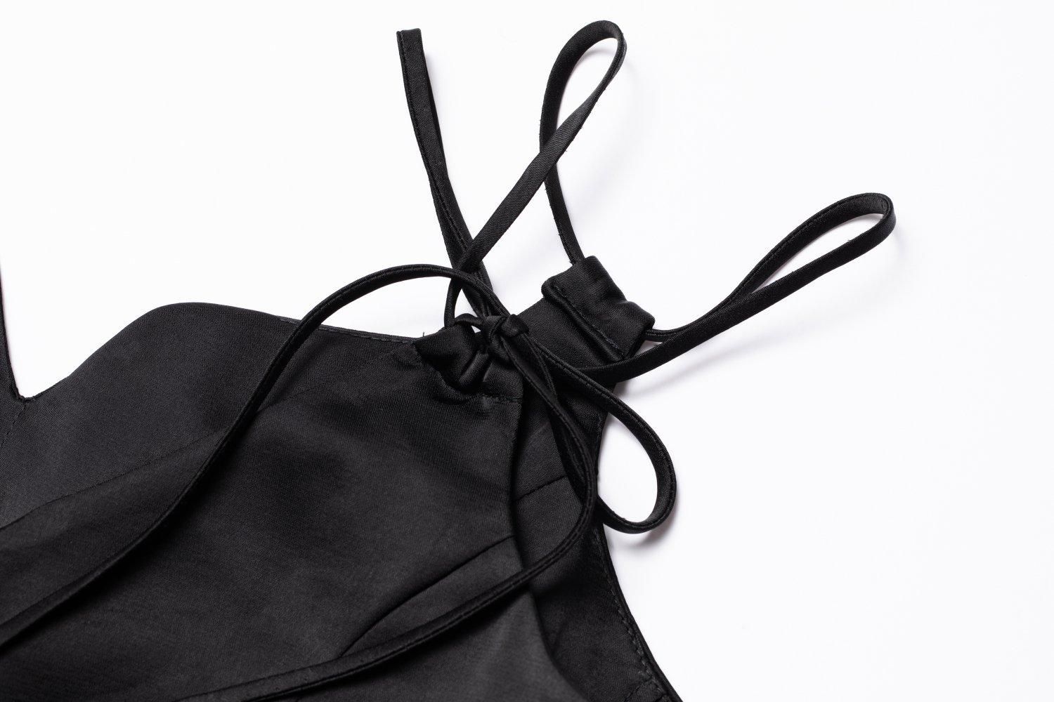 フリルボレロ+キャミドレスセット(BLACK) - PINUE フリルボレロ+キャミドレスセット(BLACK) - PINUE