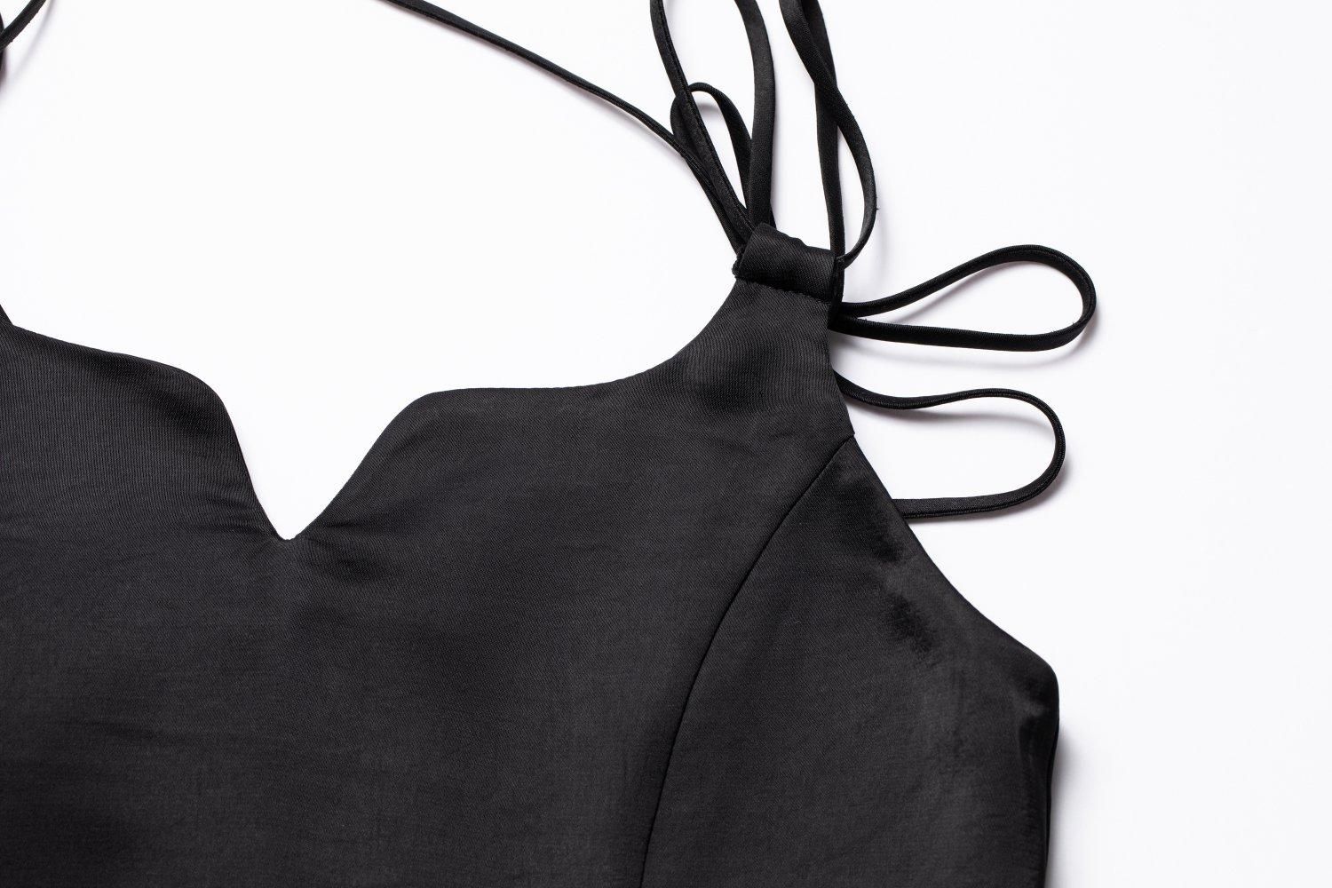 フリルボレロ+キャミドレスセット(BLACK) - PINUE フリルボレロ+キャミドレスセット(BLACK) - PINUE
