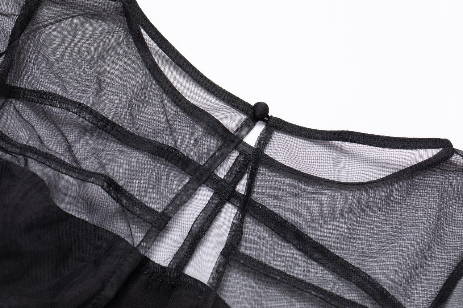 フリルボレロ+キャミドレスセット(BLACK) - PINUE フリルボレロ+キャミドレスセット(BLACK) - PINUE