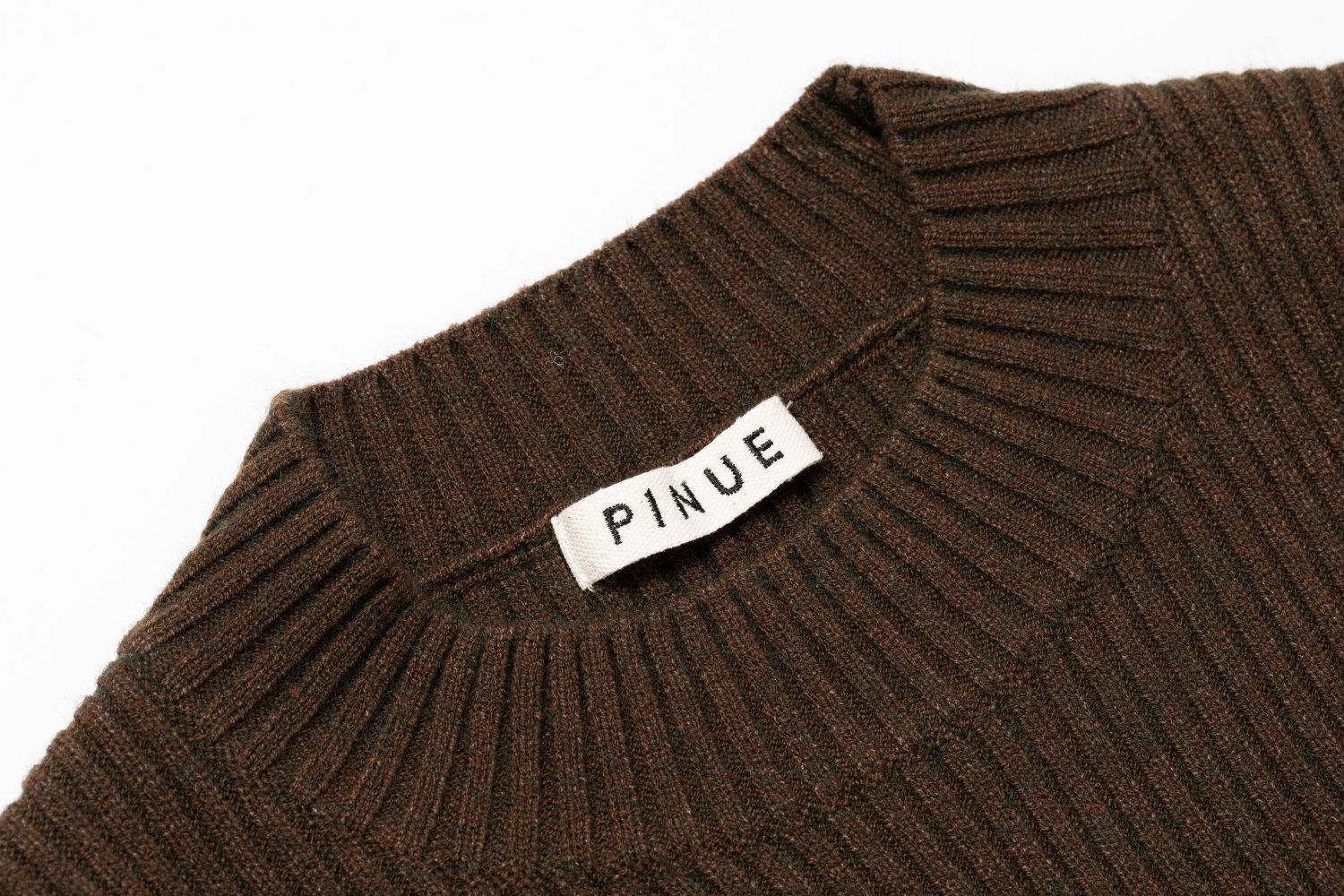リブヘムニットワンピース(BROWN) - PINUE リブヘムニットワンピース(BROWN) - PINUE