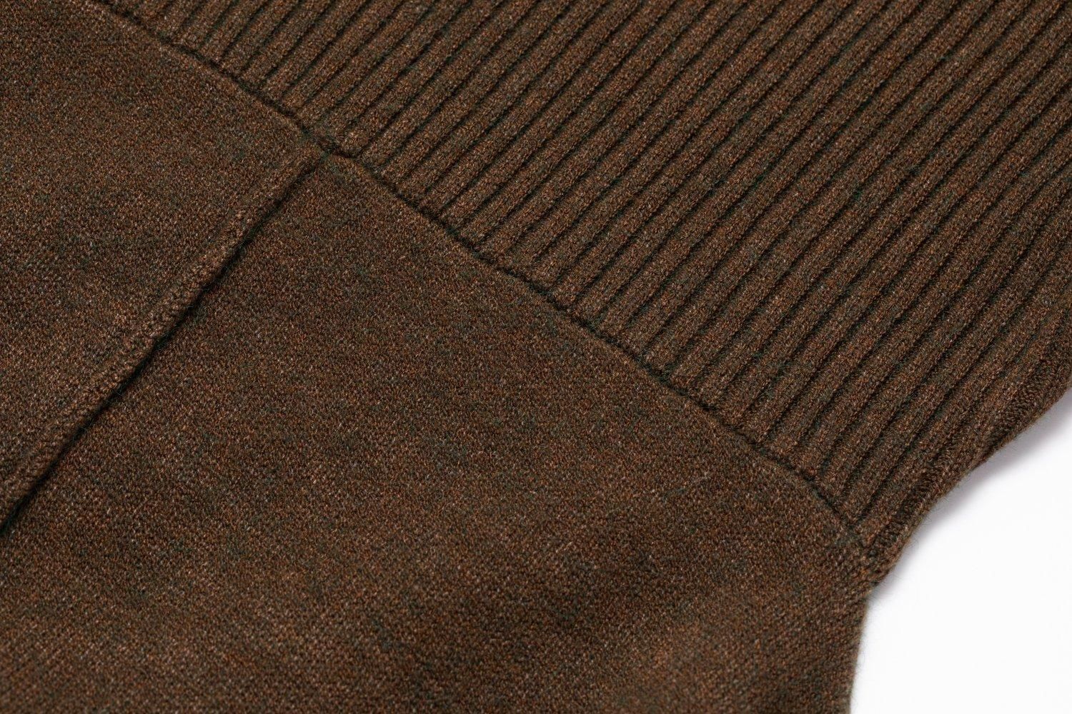 リブヘムニットワンピース(BROWN) - PINUE リブヘムニットワンピース(BROWN) - PINUE