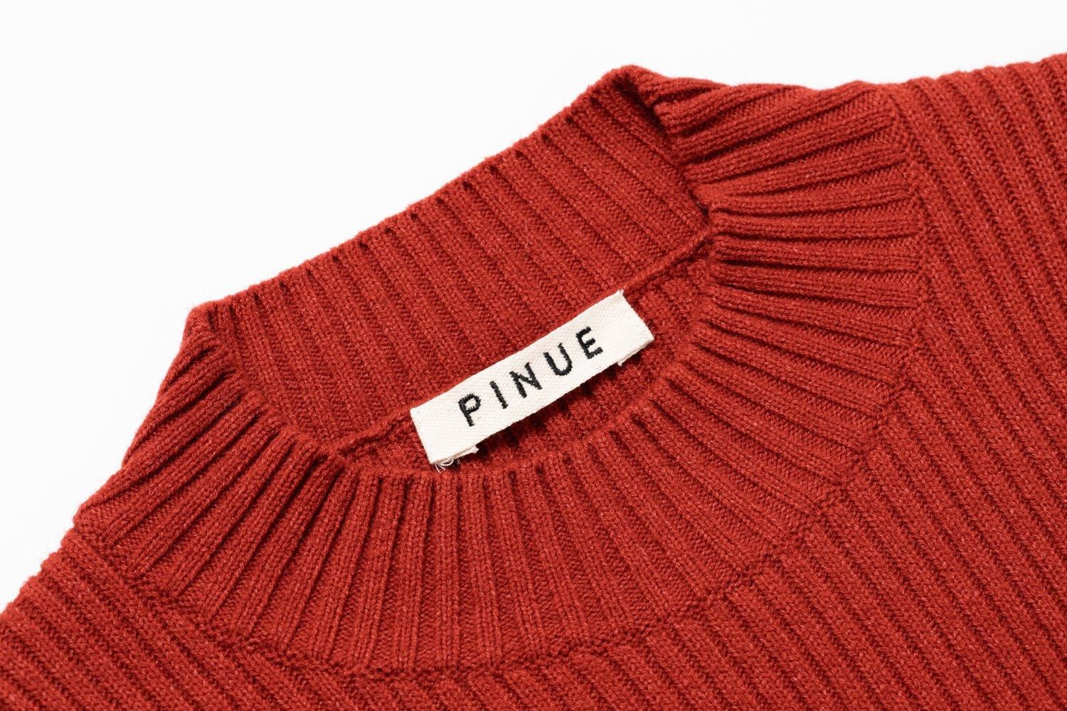 リブヘムニットワンピース(RED) - PINUE リブヘムニットワンピース(RED) - PINUE