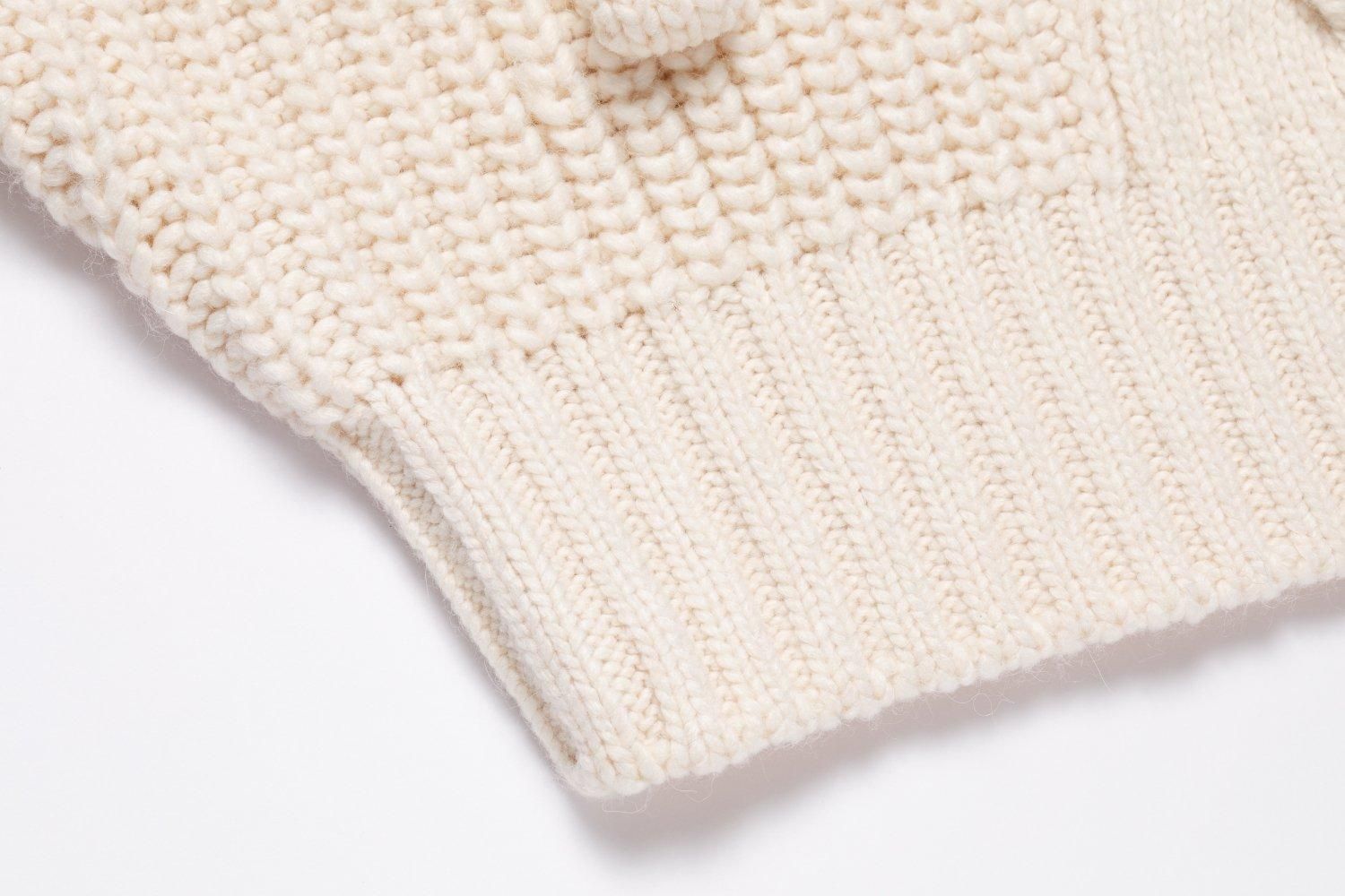 ポップコーンニットトップス(IVORY) - PINUE ポップコーンニットトップス(IVORY) - PINUE