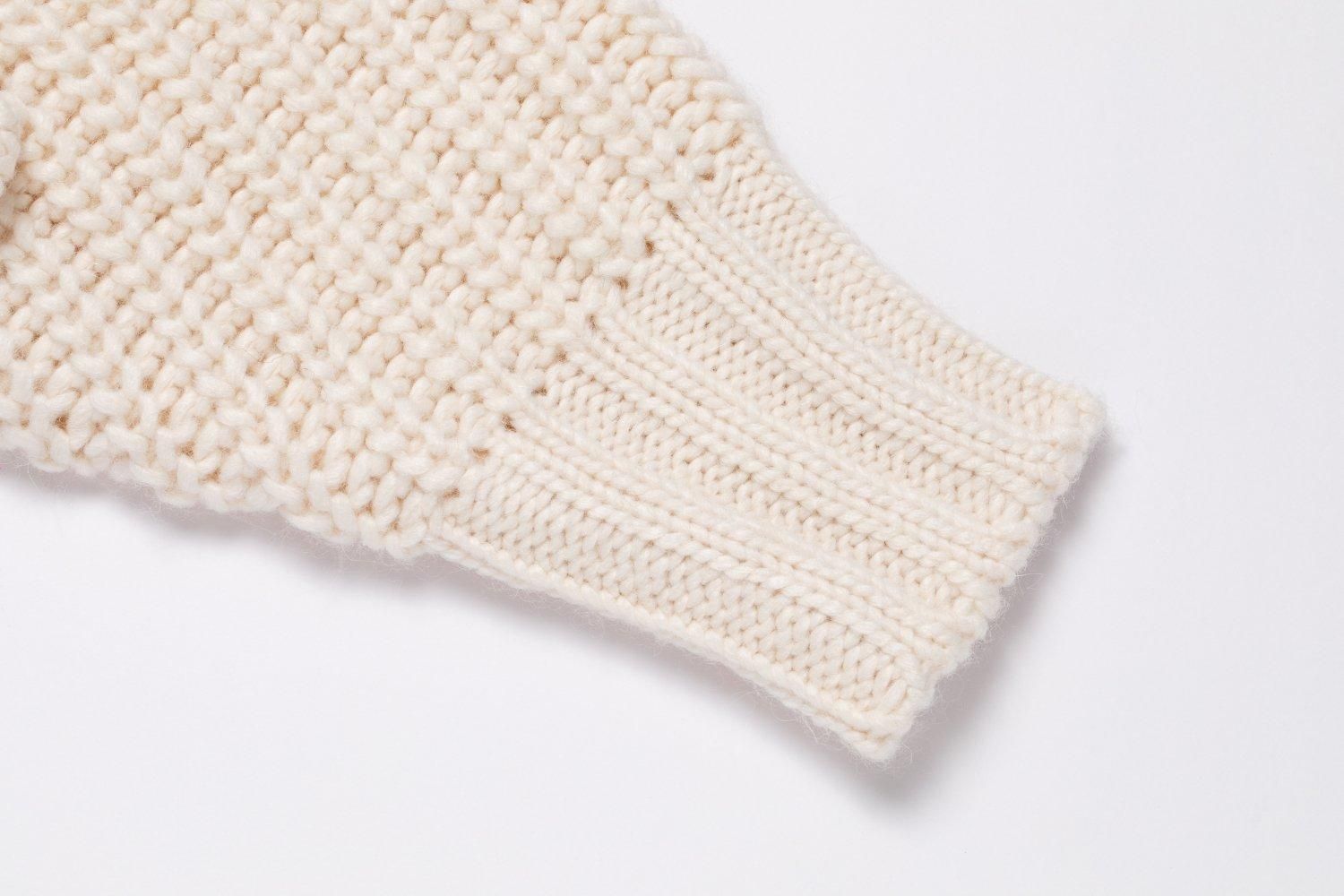 ポップコーンニットトップス(IVORY) - PINUE ポップコーンニットトップス(IVORY) - PINUE