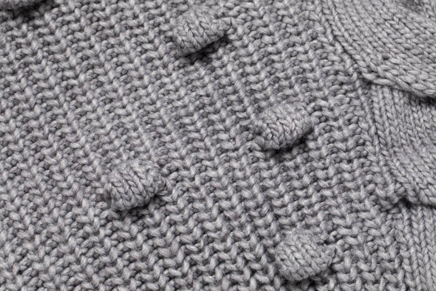 ポップコーンニットトップス(GRAY) - PINUE ポップコーンニットトップス(GRAY) - PINUE