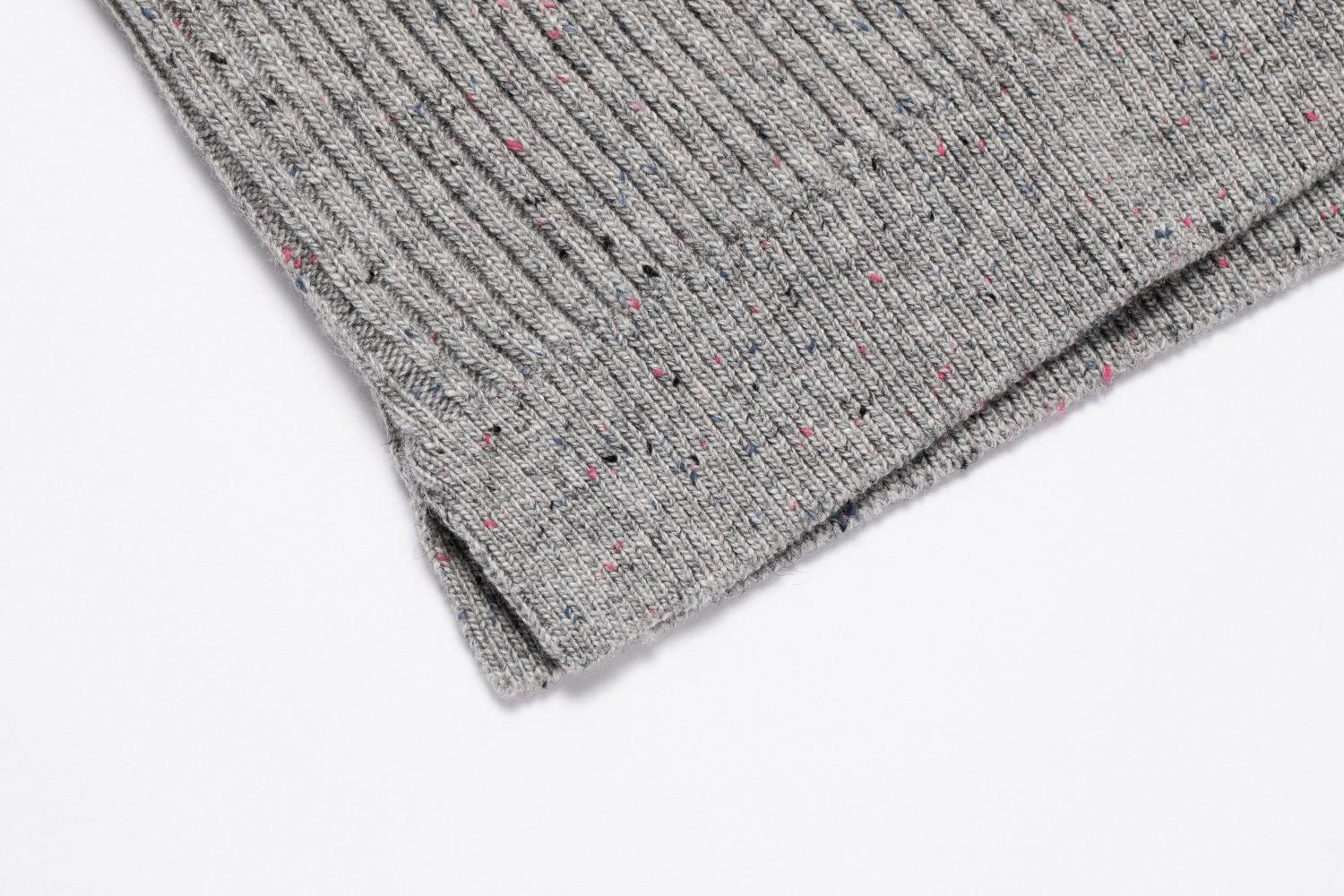 カラーネップリブニットトップス（GRAY） - PINUE