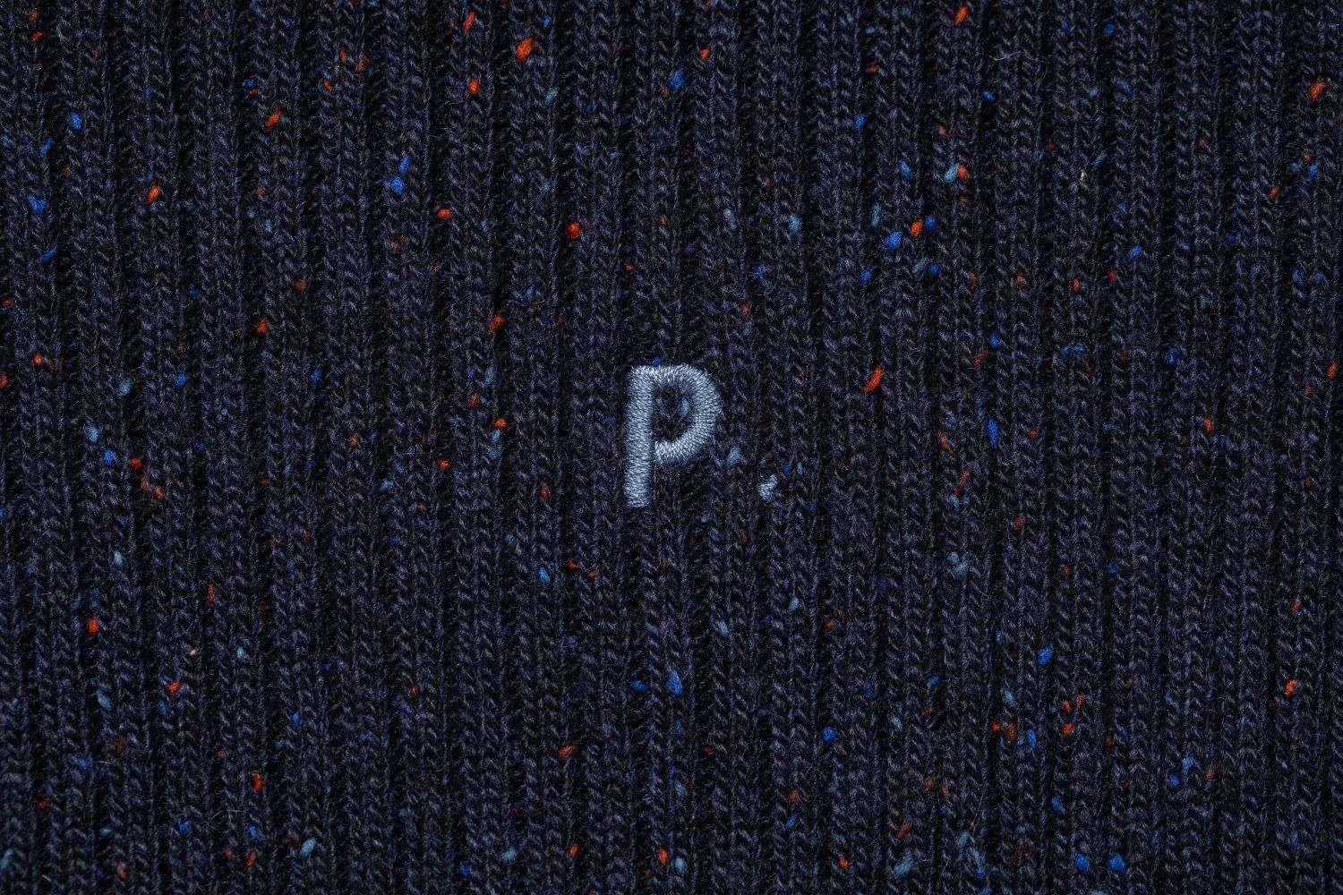 カラーネップリブニットトップス(NAVY) - PINUE カラーネップリブニットトップス(NAVY) - PINUE