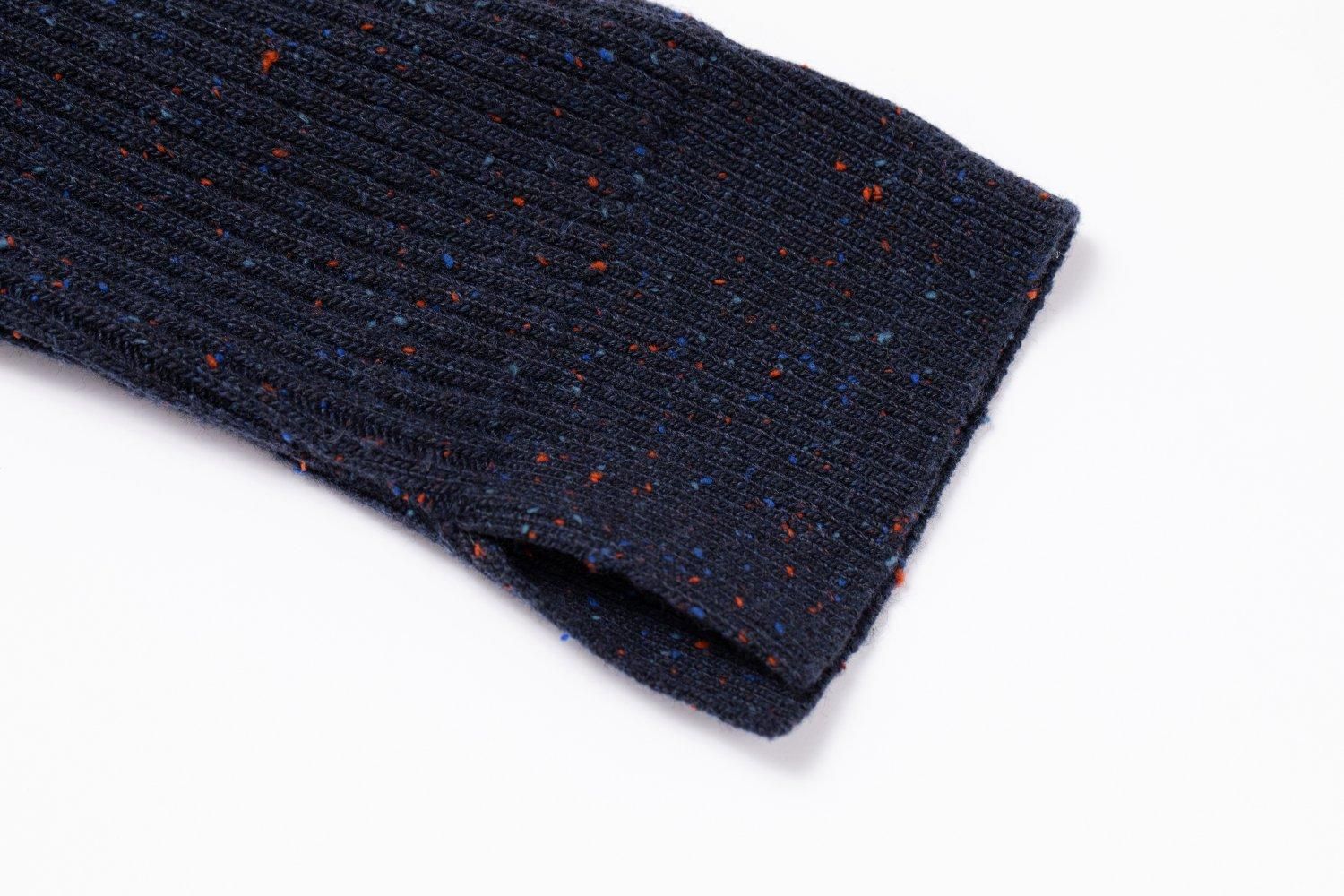 カラーネップリブニットトップス（NAVY） - PINUE