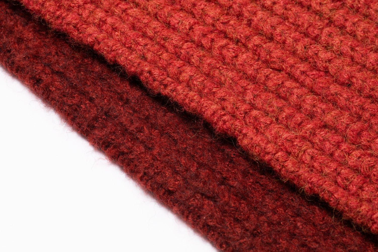 トライカラーニットマフラー(RED) - PINUE トライカラーニットマフラー(RED) - PINUE