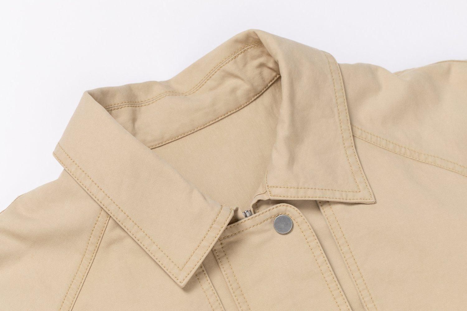 フロントジップトレンチコート(BEIGE) - PINUE フロントジップトレンチコート(BEIGE) - PINUE