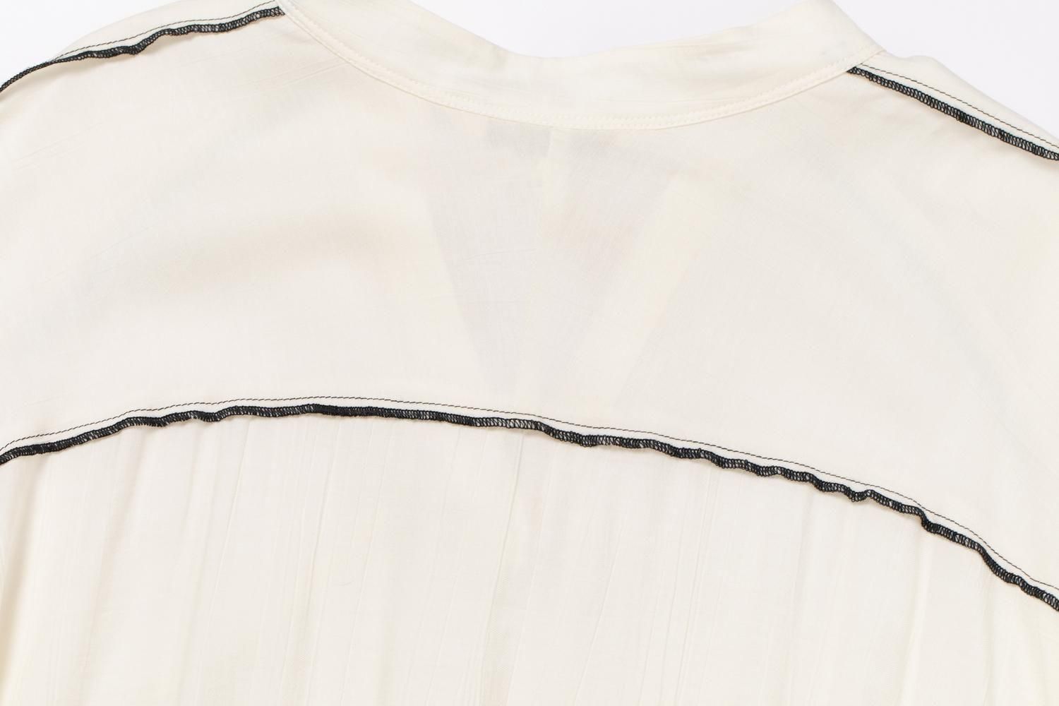 バイカラーラインワンピース（WHITE） - PINUE