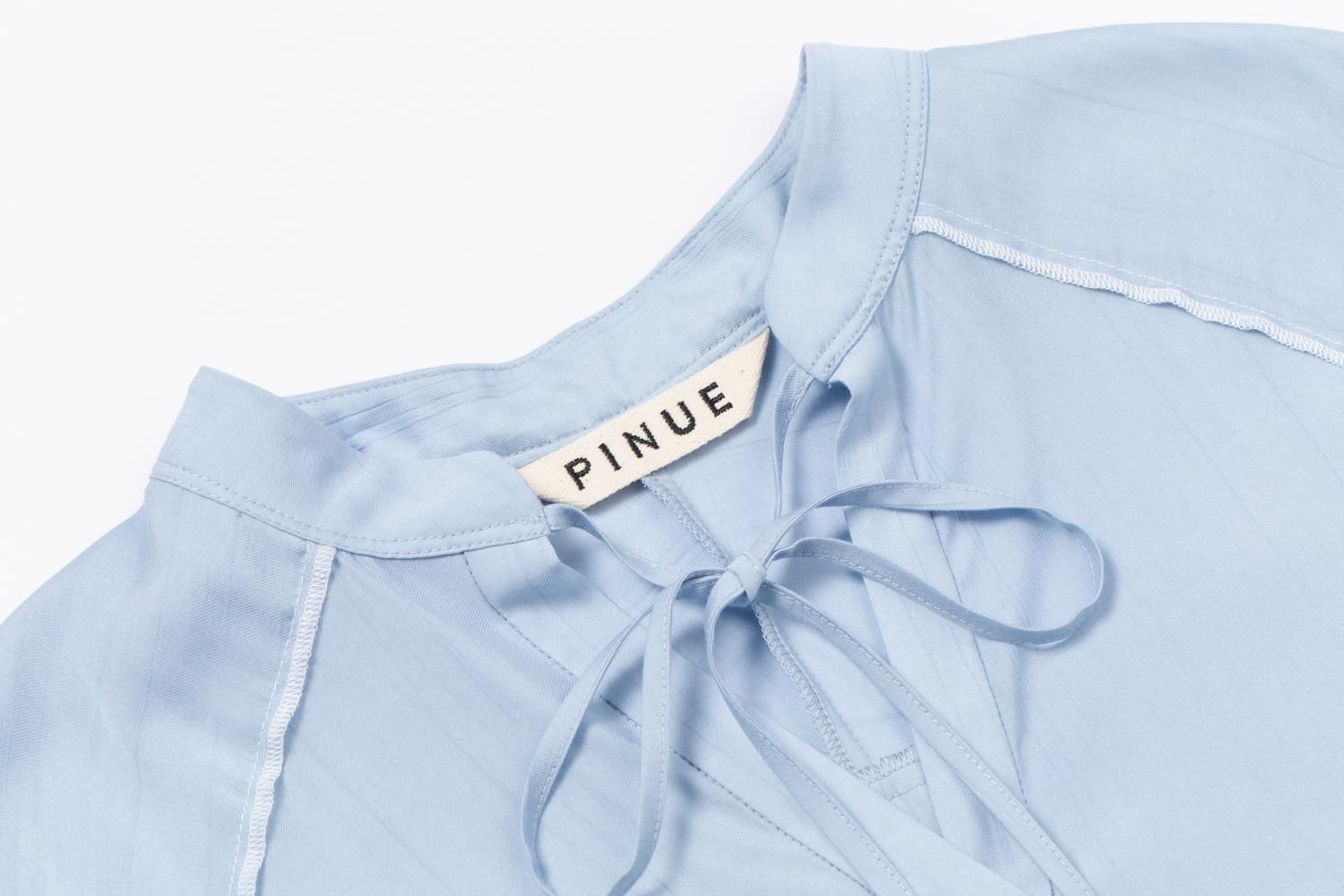 バイカラーラインワンピース（WHITE） - PINUE