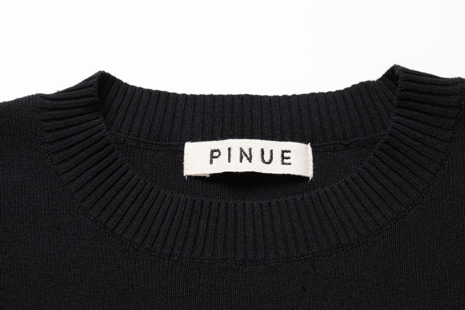 アイレットニットワンピース(BLACK) - PINUE アイレットニットワンピース(BLACK) - PINUE