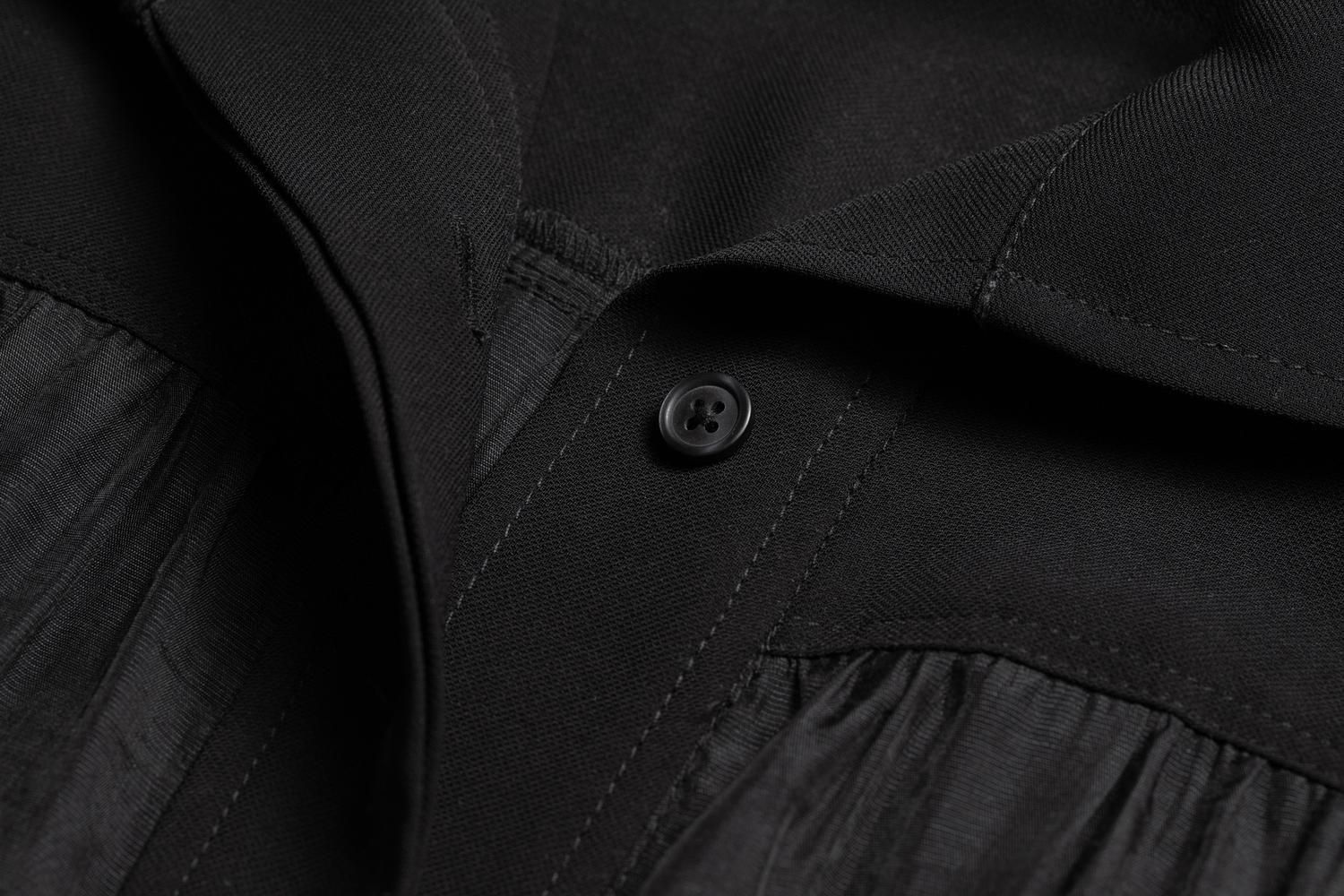 ステッチヘムシアーワンピース（BLACK） - PINUE