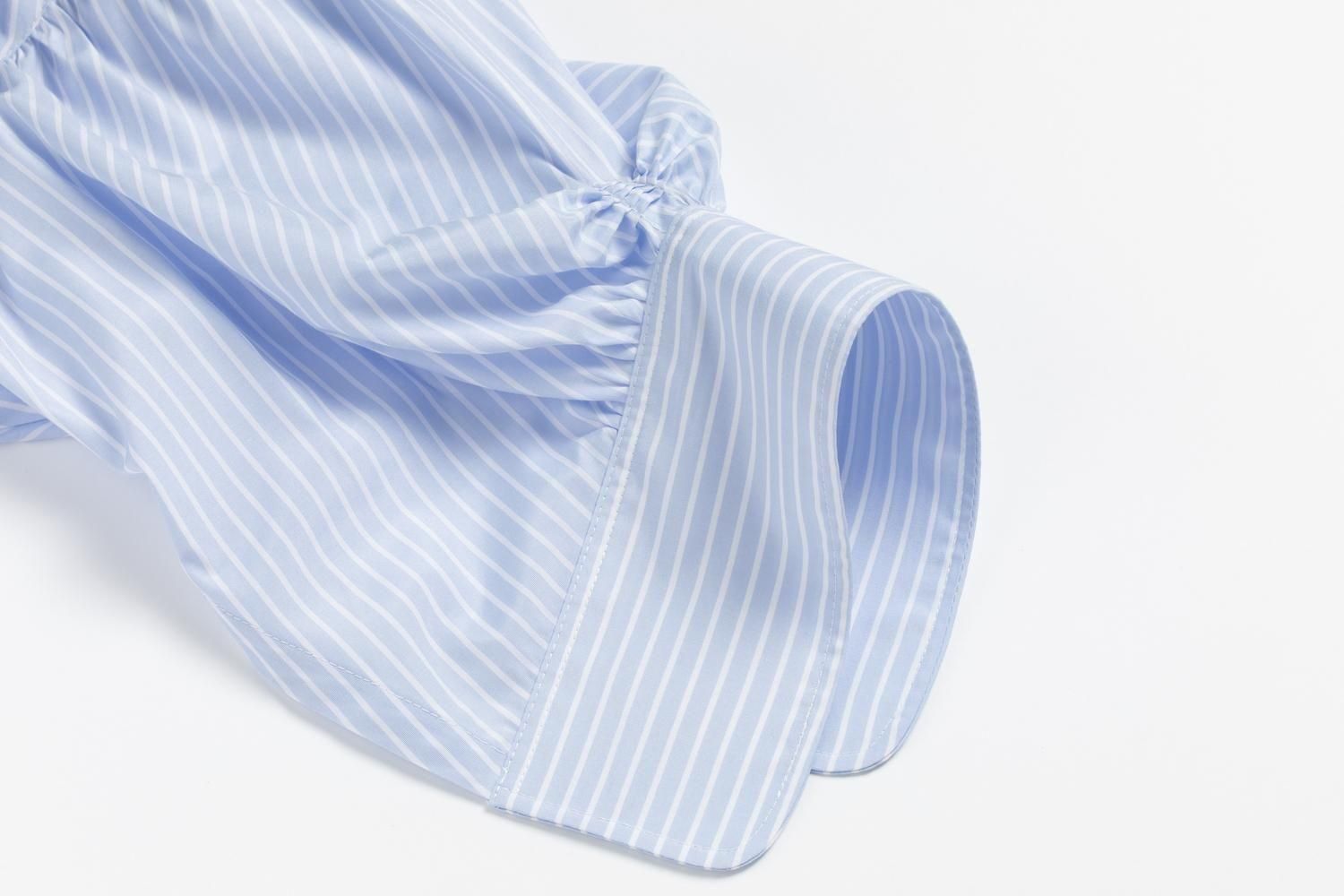 【新品未使用】PINUE フロントギャザーシャツワンピース（WHITE） フロントギャザーシャツワンピース（WHITE） - PINUE