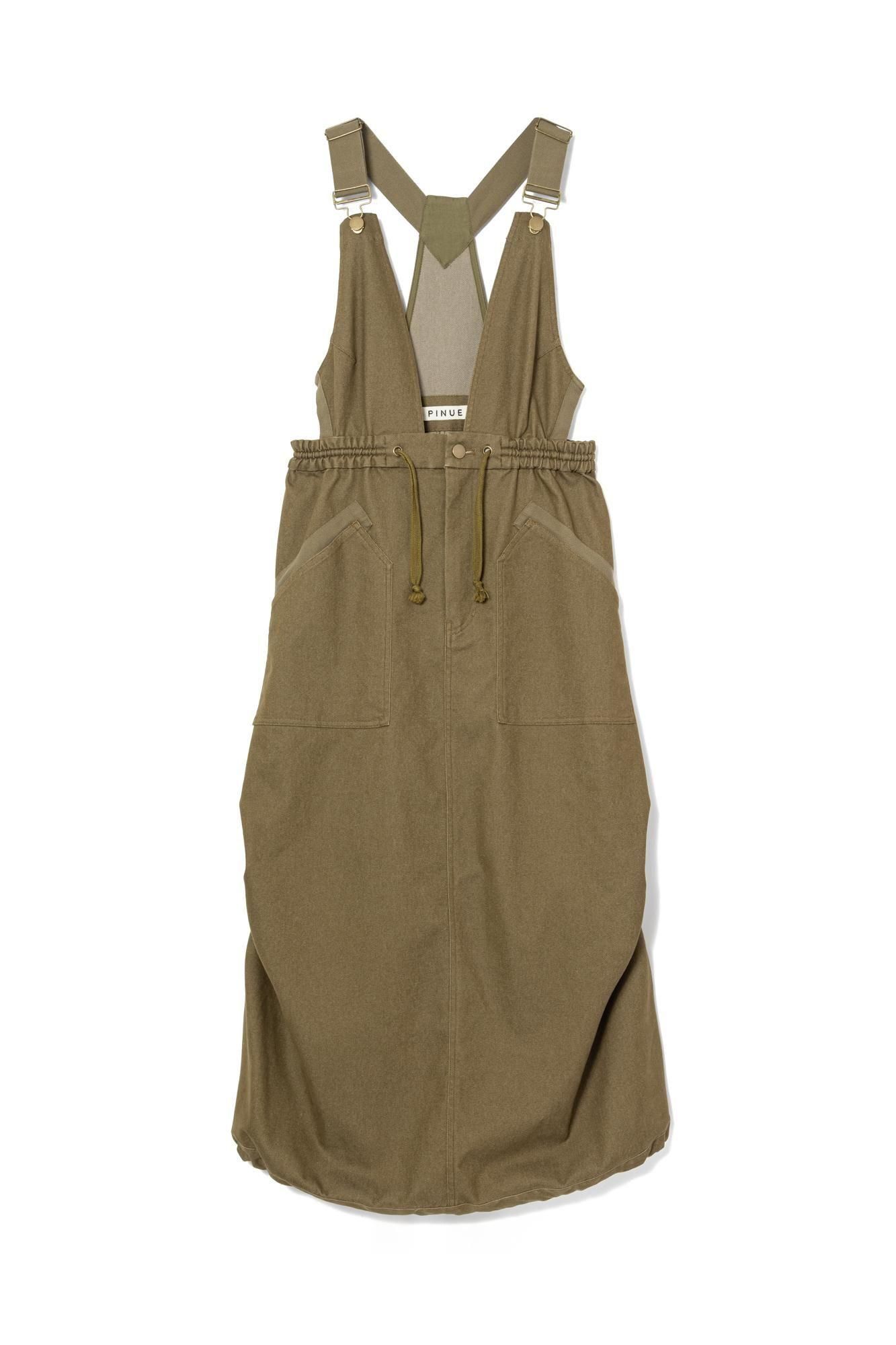 pinue ドロストヘムジャンパースカート　KHAKI ドロストヘムジャンパースカート（KHAKI） - PINUE