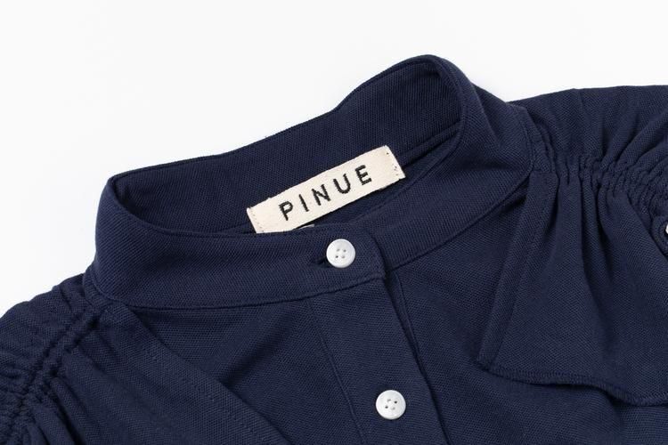 【PATOU】オフショルダー ミニワンピース【送料関税込】 ドロストショルダーミニワンピース(NAVY) - PINUE