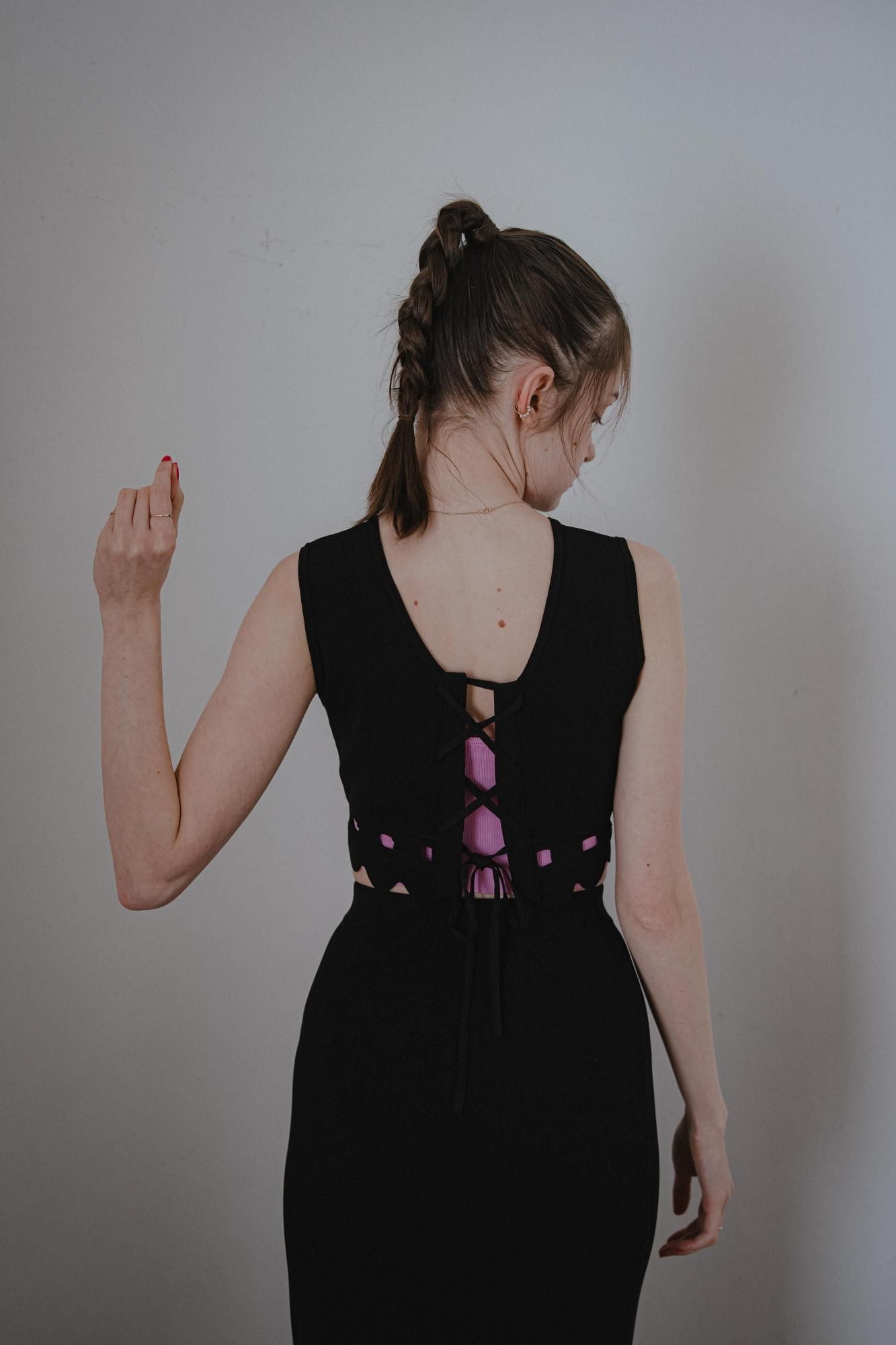 スカラニットセットアップ（BLACK） - PINUE