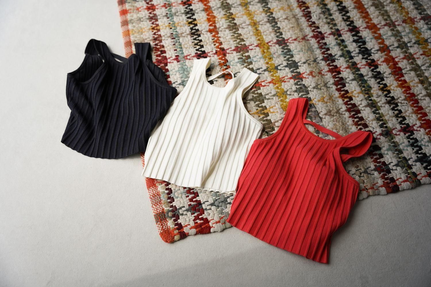 リブニットタンクトップ（WHITE） - PINUE