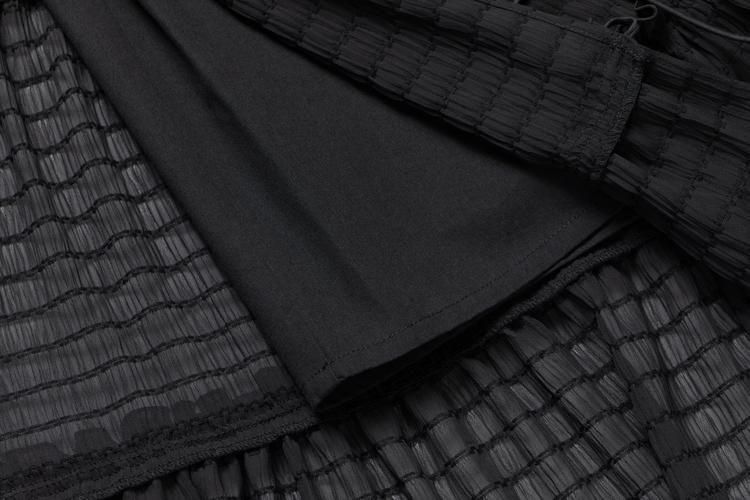 PINUEサイドスリットティアードスカート ブラック　S サイドスリットティアードスカート（BLACK） - PINUE