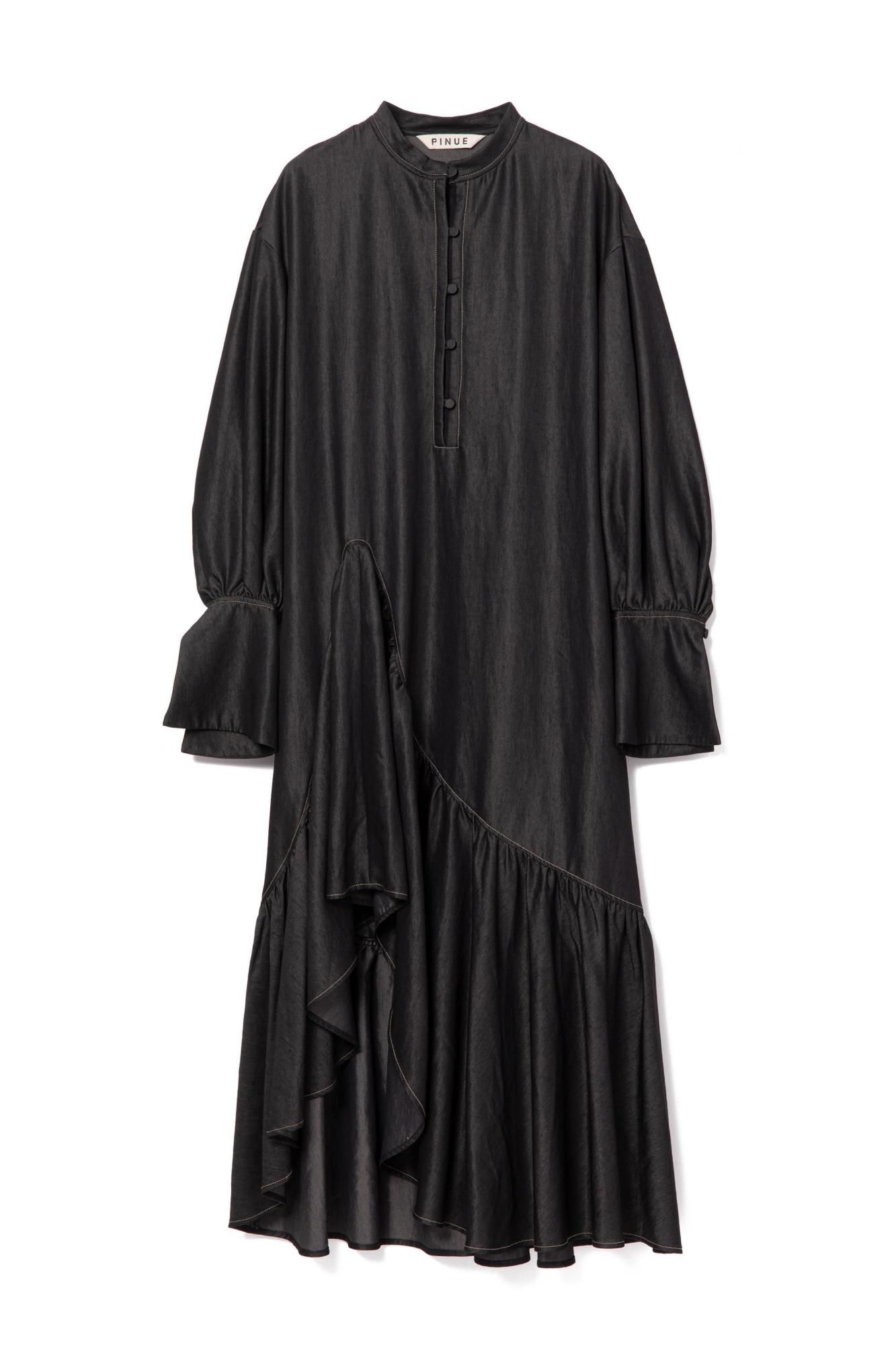 ☆新品タグ付き☆PINUE アシメヘムシャツワンピース アシメヘムシャツワンピース(DENIM) - PINUE
