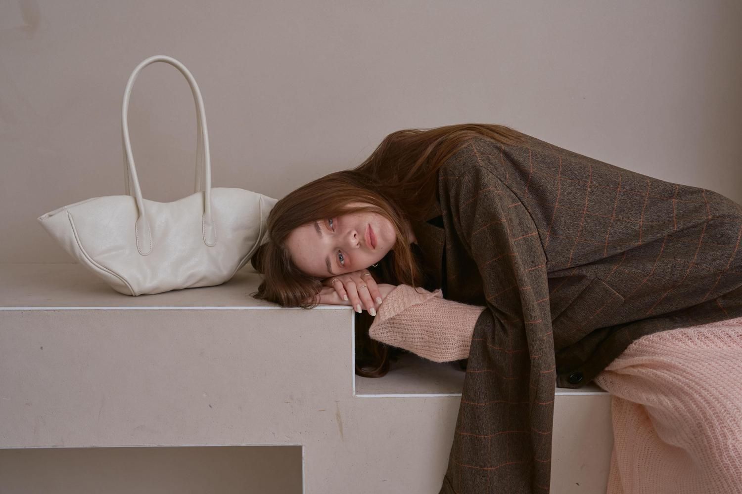 【pinue】スリットスリーブカットセットアップ スリットスリーブジャケット（BROWN） - PINUE