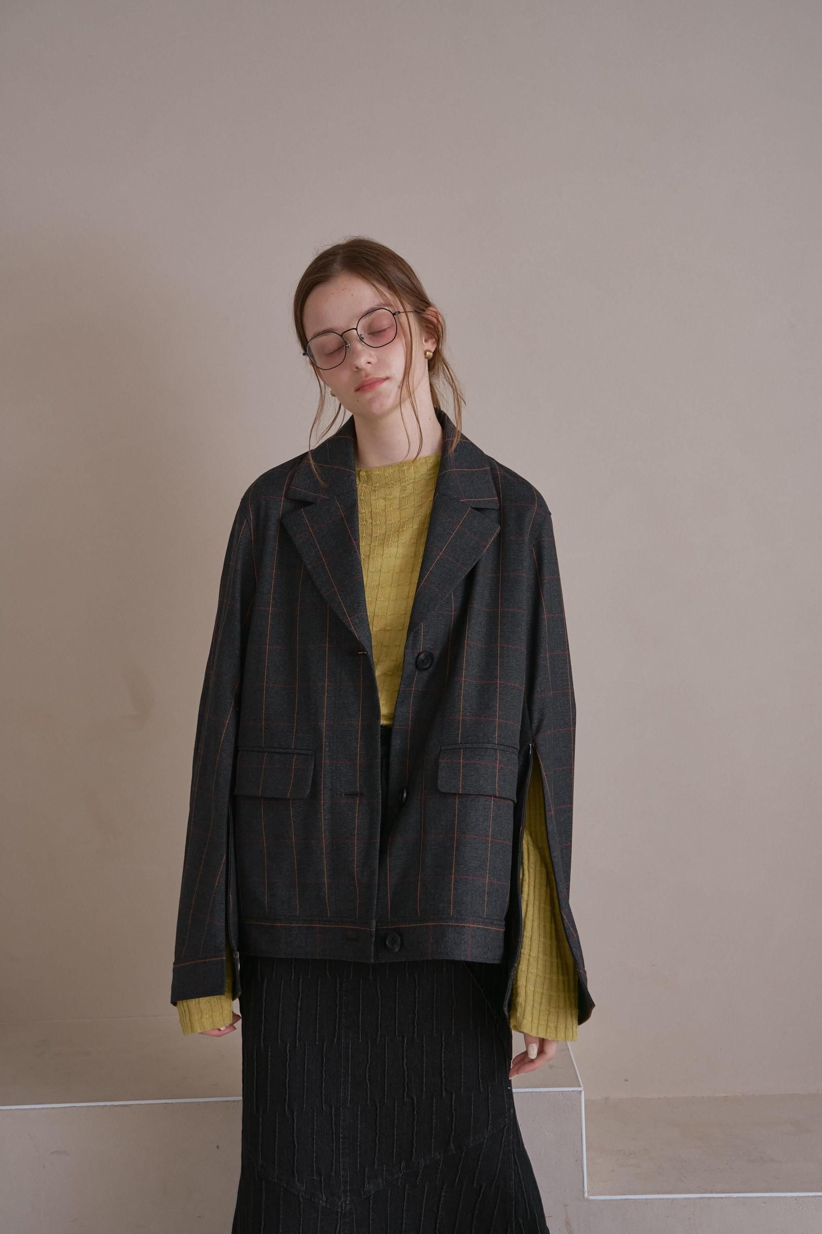 【pinue】スリットスリーブカットセットアップ PINUE スリットスリーブカットセットアップ（GRAY）