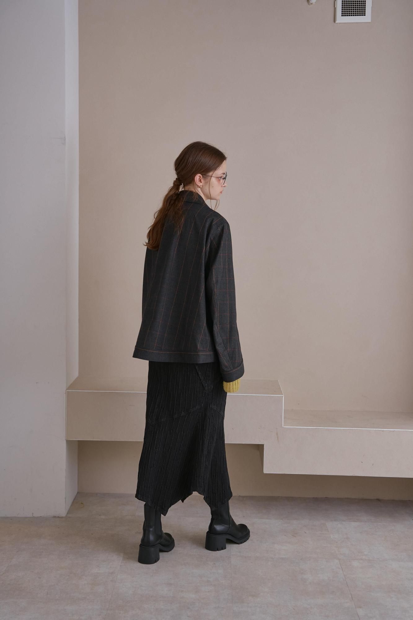 スリットスリーブジャケット（GRAY） - PINUE