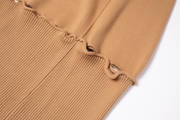 PINUE スリットヘムニットワンピース　SUMIKURO Sサイズ スリットヘムニットワンピース（SUMIKURO） - PINUE